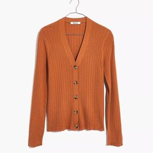 Madewell Pointelle Ribbed Cardigan